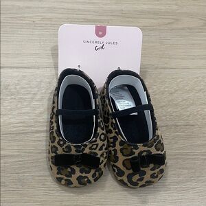 Sincerely Jules Kids Leopard Bow Dress Shoes
